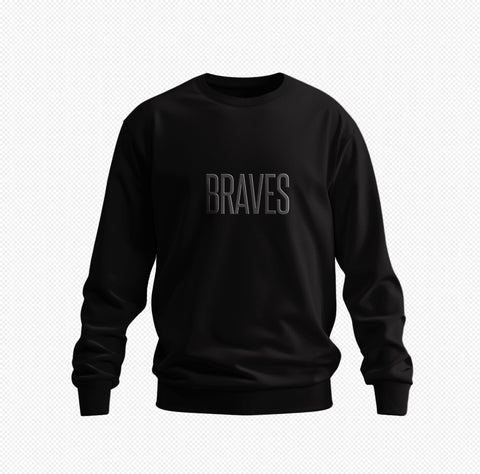 All Black Everything HBCU Embroidered Crew