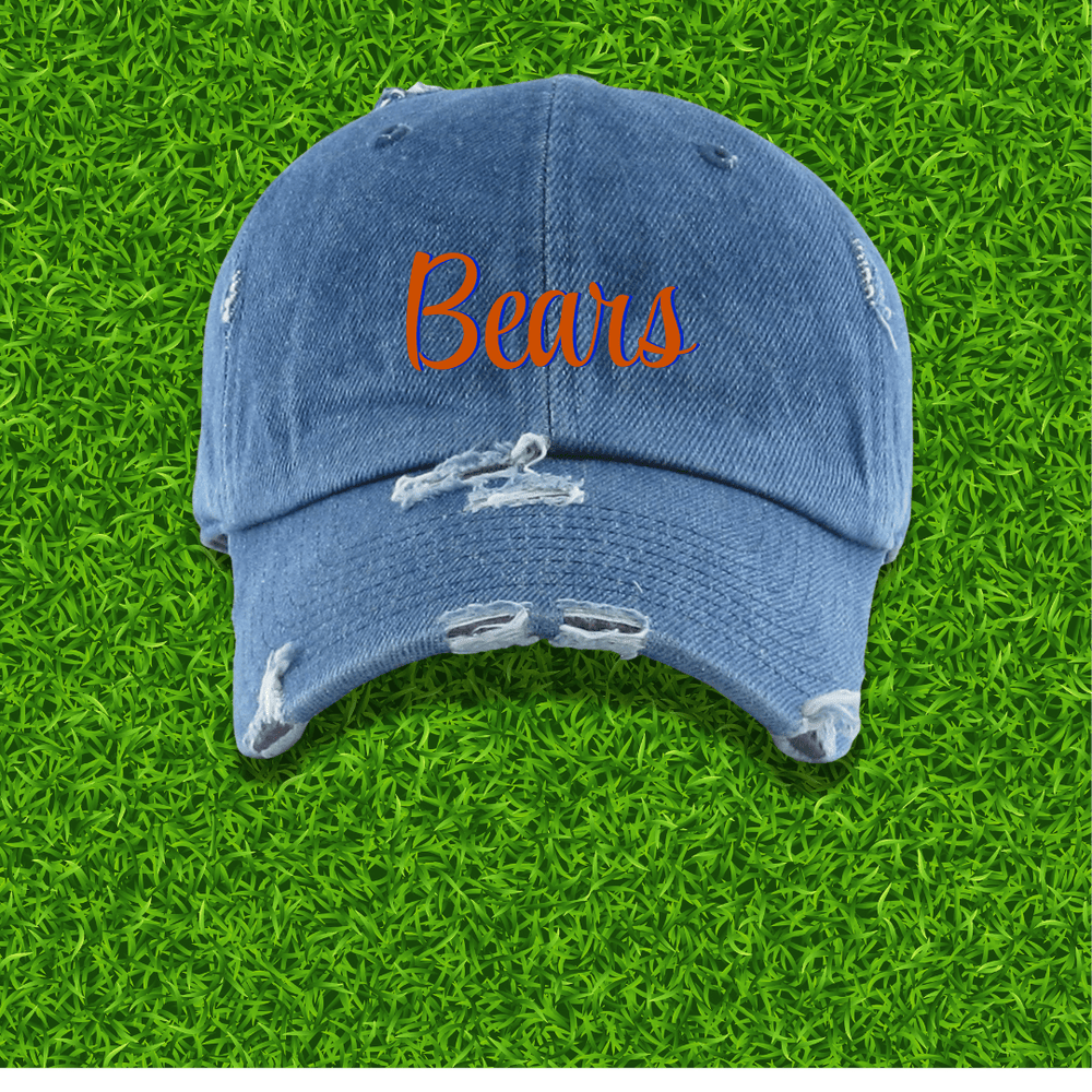 Fresh on the Yard Raised Distressed Denim Dad Hat - Exclusively HBCU