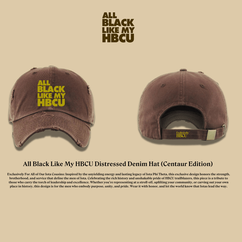 All Black Everything Dad Hat: Centaur Edition - Exclusively HBCU