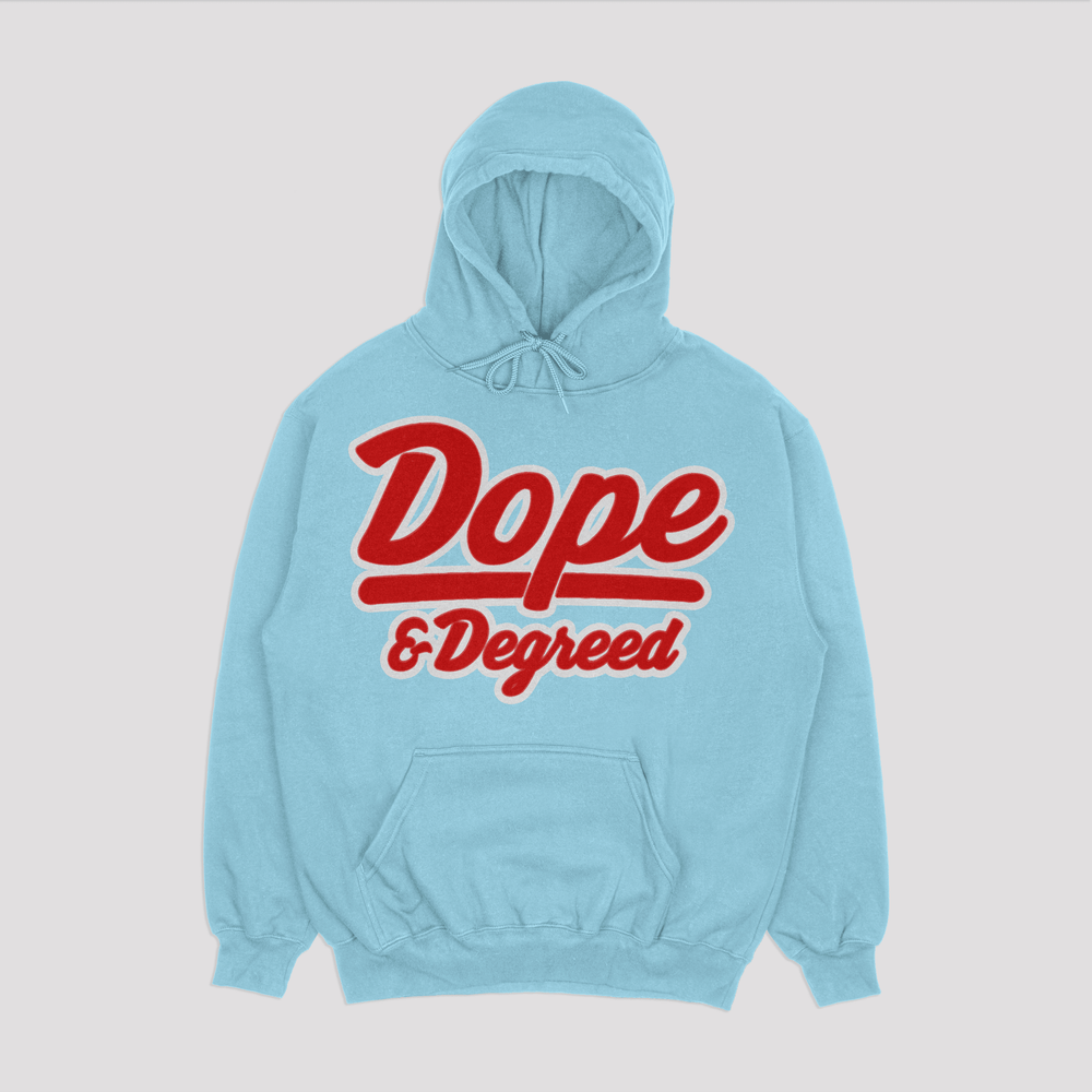 Dope and Degreed HBCU Inspired Patch Crew or Hoodie - Exclusively HBCU