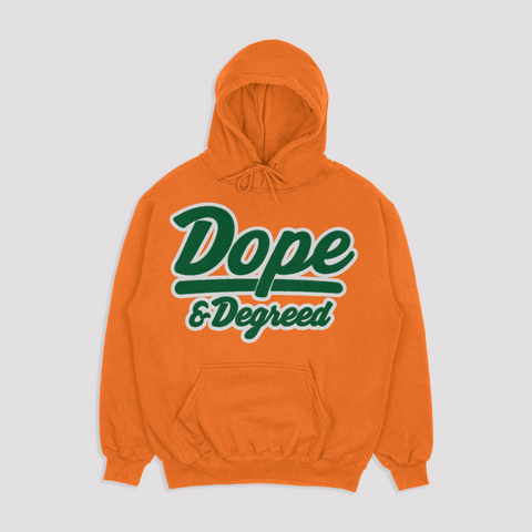 Dope and Degreed HBCU Inspired Patch Crew or Hoodie