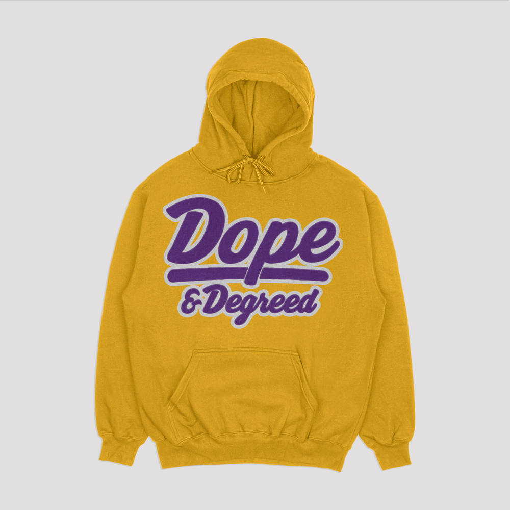 Dope and Degreed HBCU Inspired Patch Crew or Hoodie - Exclusively HBCU