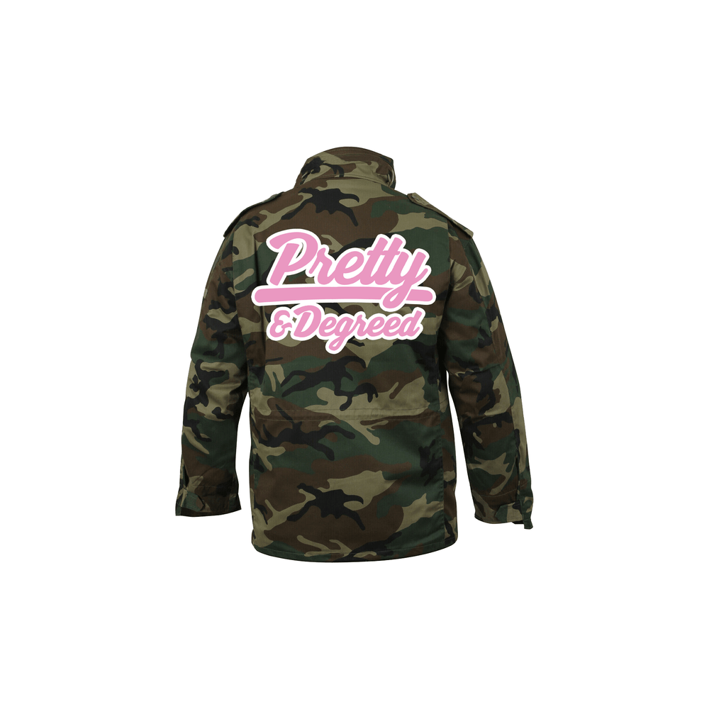 Pretty & Degreed Camo Jacket (Pre - Order) - Exclusively HBCU
