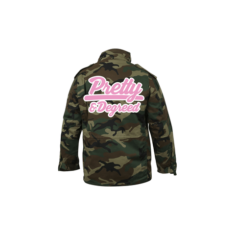 Pretty & Degreed Camo Jacket (Pre - Order) - Exclusively HBCU