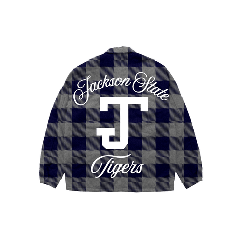Jackson State Q2 West Coast HBCU Inspired Flannel - Exclusively HBCU