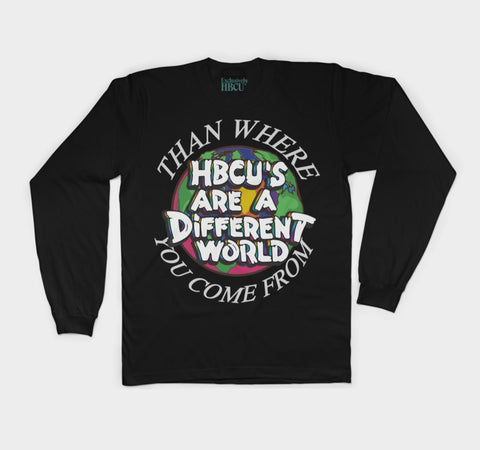 HBCUs A Different World Long Sleeve Tee - Exclusively HBCU