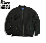 All Black Like My HBCU Black on Black Bomber Jacket - Exclusively HBCU