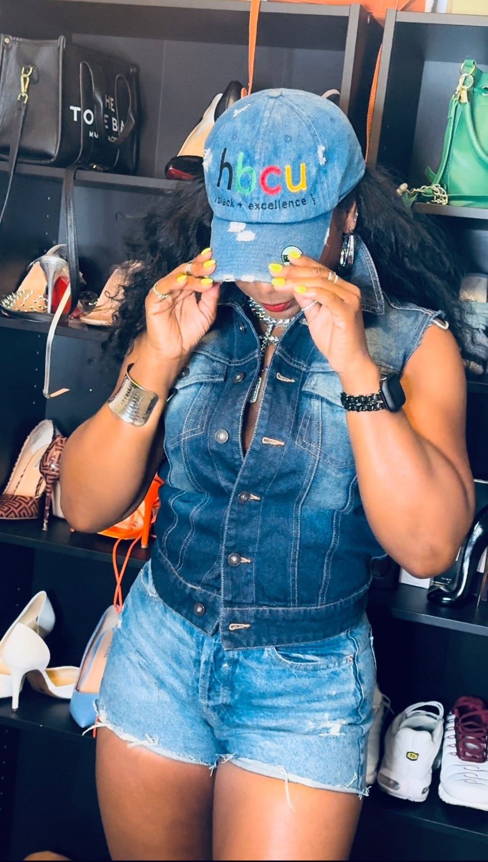 HBCU Black Excellence Denim Dad Hat - Exclusively HBCU