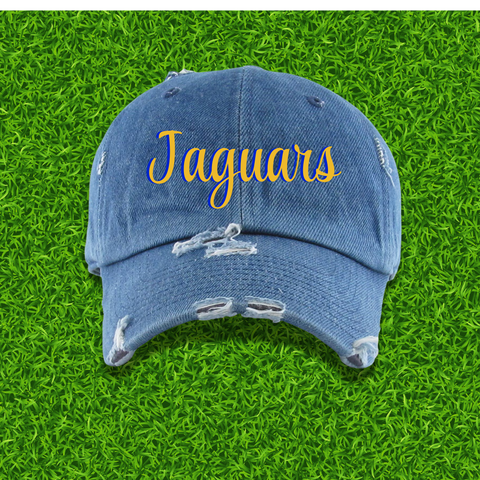 Fresh on the Yard Raised Distressed Denim Dad Hat