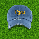 Fresh on the Yard Raised Distressed Denim Dad Hat - Exclusively HBCU