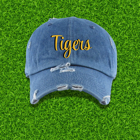 Fresh on the Yard Raised Distressed Denim Dad Hat