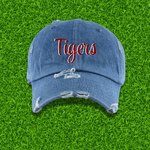 Fresh on the Yard Raised Distressed Denim Dad Hat - Exclusively HBCU