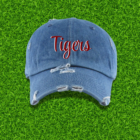 Fresh on the Yard Raised Distressed Denim Dad Hat
