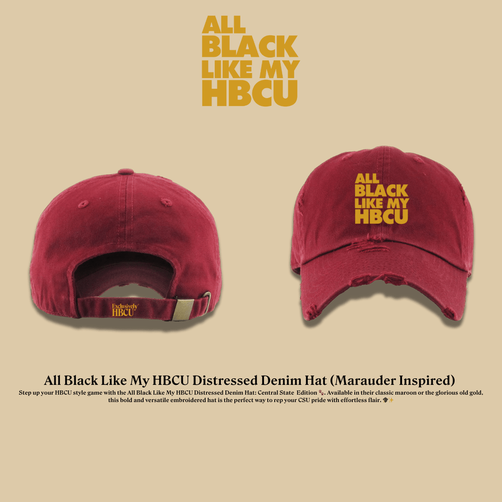 All Black Everything Dad Hat: Marauder Inspired - Exclusively HBCU