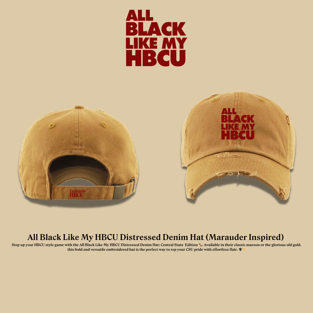 All Black Everything Dad Hat: Marauder Inspired - Exclusively HBCU