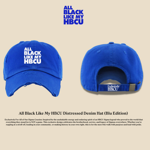 All Black Everything Dad Hat: Blu Edition