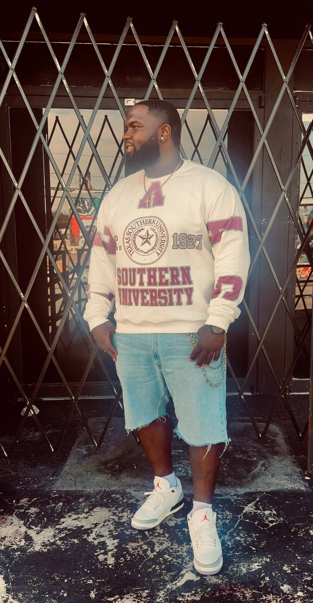 Retro Oversize Texas Southern Crew - Exclusively HBCU