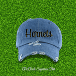 Fresh on the Yard Raised Distressed Denim Dad Hat - Exclusively HBCU