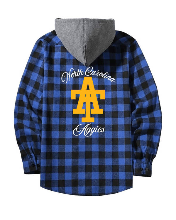 NCAT Inspired Flannel Shirt Jacket - Exclusively HBCU