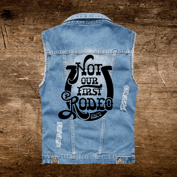 Q3: HBCU Distressed Denim Vest - Exclusively HBCU