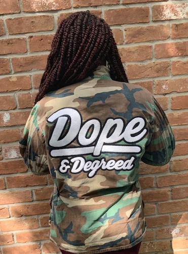 Dope & Degreed Patch Oversized Camo Jacket