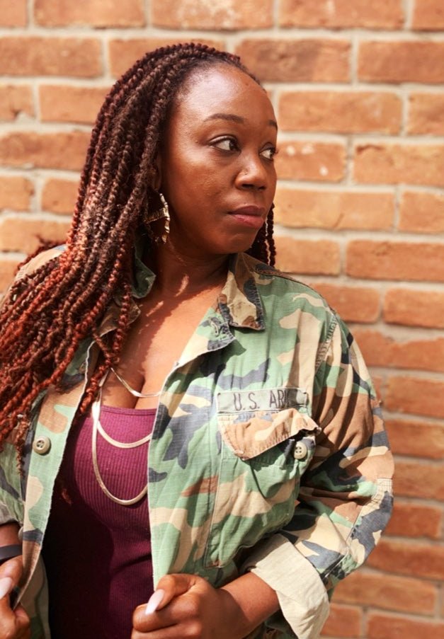 Dope & Degreed Patch Oversized Camo Jacket - Exclusively HBCU