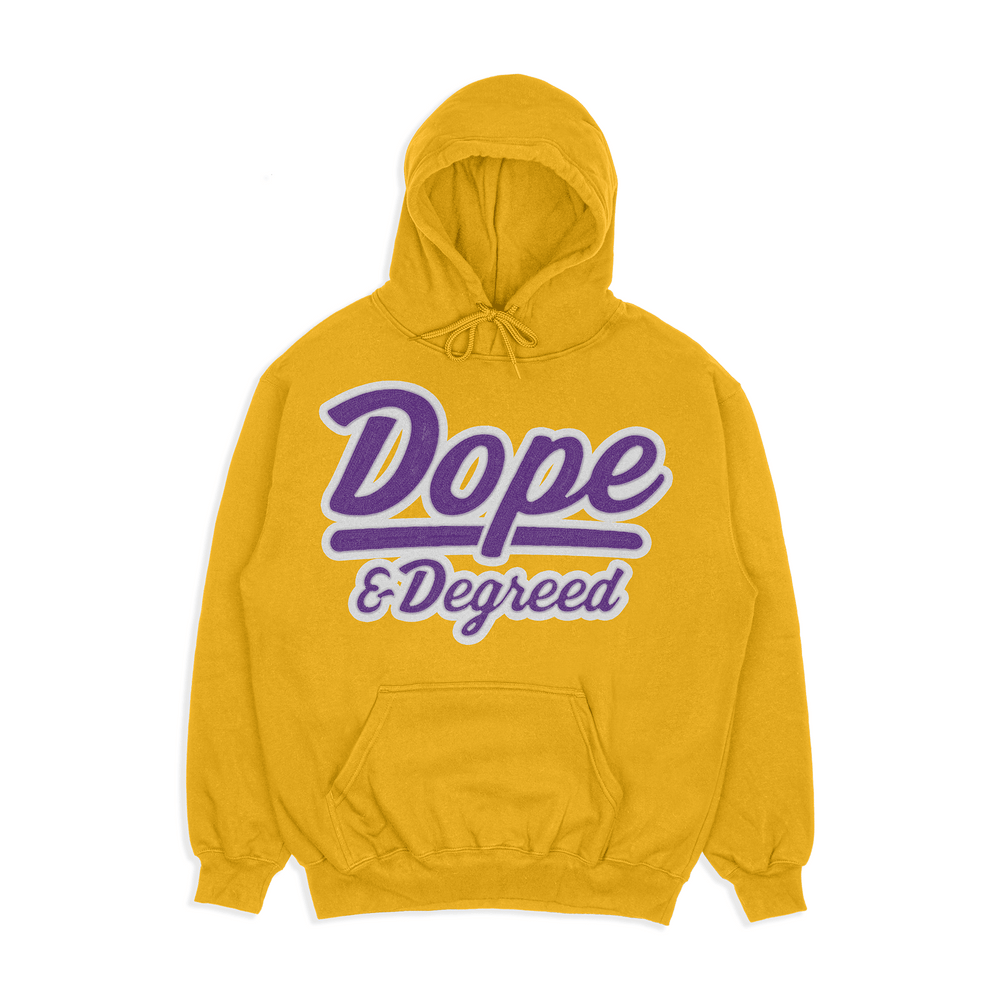 Dope and Degreed HBCU Inspired Patch Crew or Hoodie - Exclusively HBCU