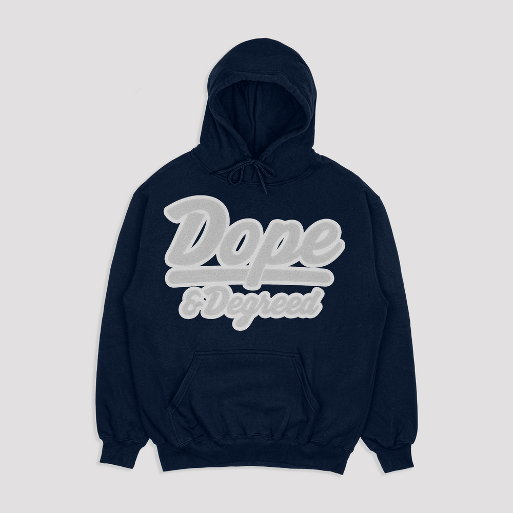 Dope and Degreed HBCU Inspired Patch Crew or Hoodie - Exclusively HBCU